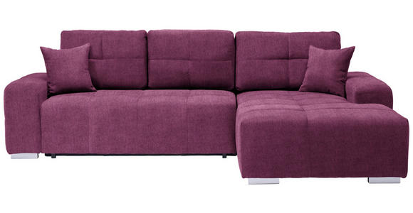 ECKSOFA  in Webstoff Beere  280/194 cm  - Beere/Silberfarben, Design, Kunststoff/Textil (280/194cm) - Carryhome