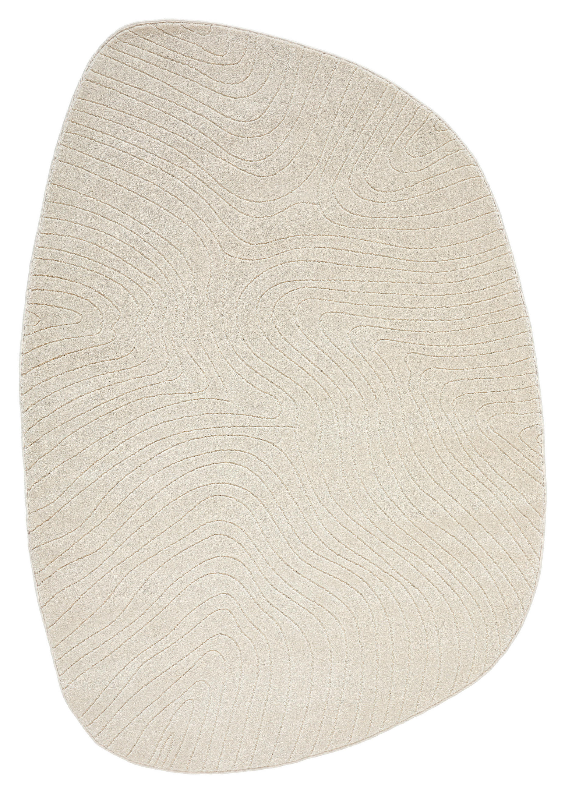 WEBTEPPICH Wohnzimmer 130/190 cm Beige organisch  - Beige, Design, Textil (130/190cm) - Novel