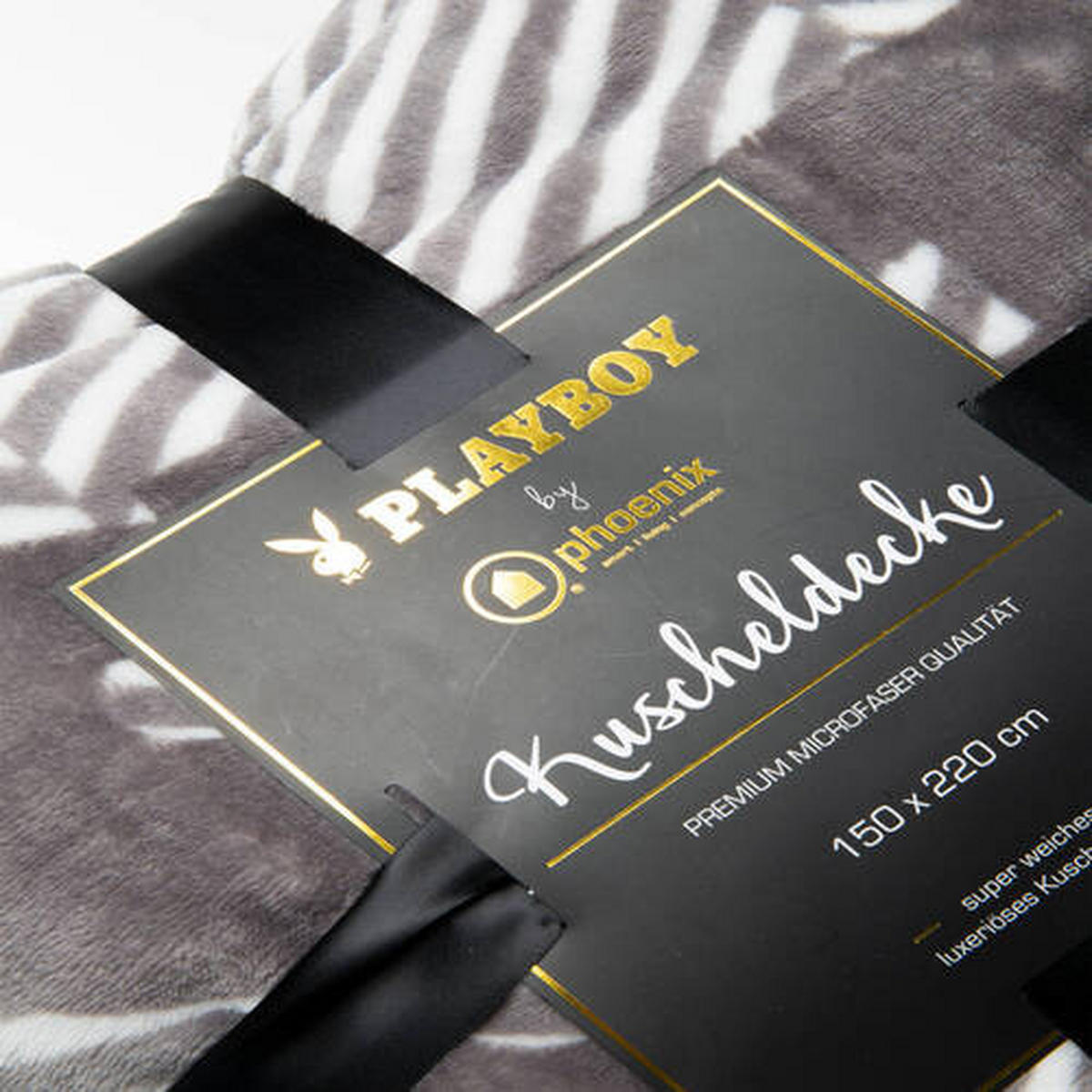 KUSCHELDECKE 150/220 cm  - Weiß/Grau, Basics, Textil (150/220cm) - Playboy