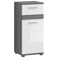 UNTERSCHRANK 35/79/31 cm  - Weiss Hochglanz/Grau, Modern, Holzwerkstoff (35/79/31cm) - MID.YOU