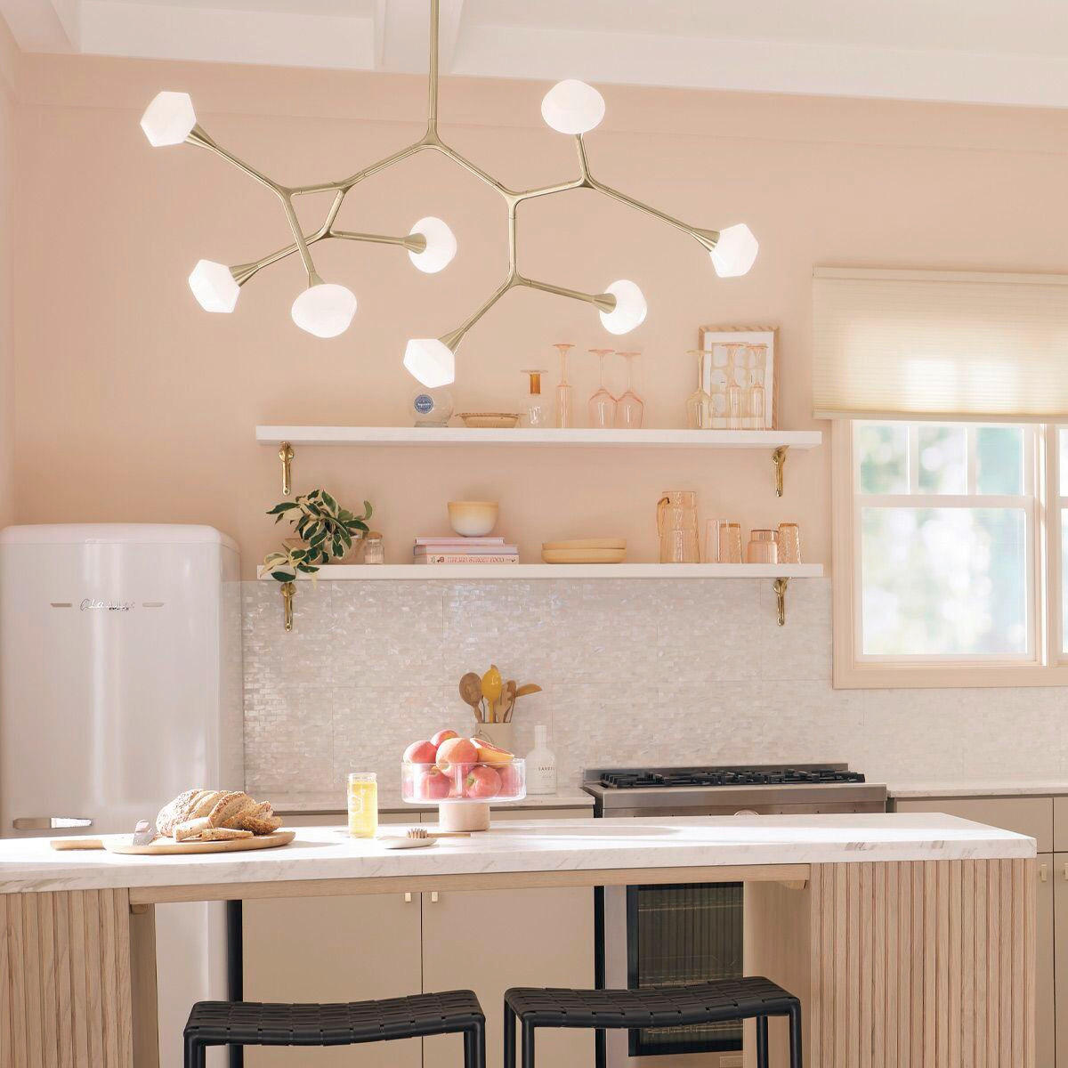 KRONLEUCHTER Kichler 79,4/133,4/67,3 cm  - Champagner, Design, Glas/Metall (79,4/133,4/67,3cm) - Elstead Lighting