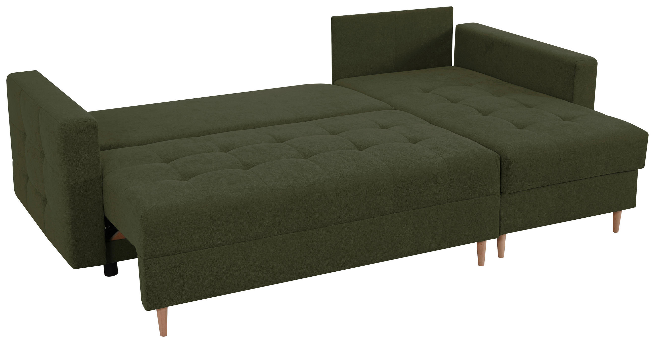 Thumbnail - Mid.you Ecksofa, Olivgrün, Textil, 3-Sitzer, Füllung: Schaumstoffflocken, seitenverkehrt montierbar, Eckteil, L-Form, 23...