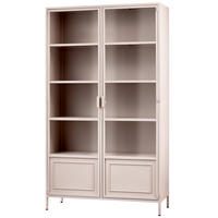 VITRINE Ronja in Pink  - Pink, Design, Glas/Metall (110/189/43cm) - Livetastic
