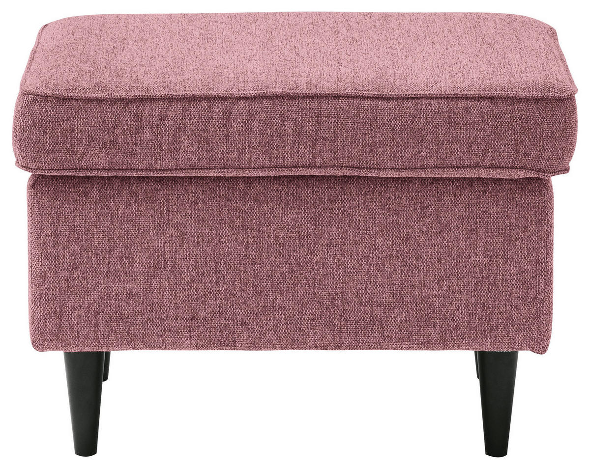 HOCKER in Textil, Holzwerkstoff Rosa  - Schwarz/Rosa, Basics, Holzwerkstoff/Textil (63/43/42cm) - MID.YOU