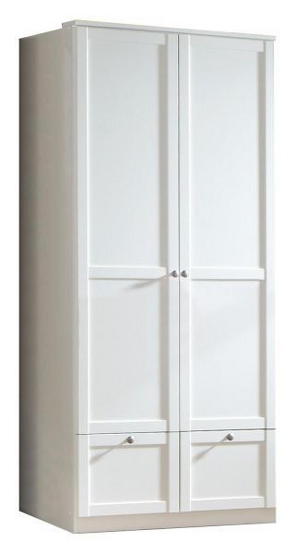 SKRIŇA S OTOČNÝMI DVERAMI, biela, 90/200/58 cm - farba zinku/biela, Lifestyle, kov/kompozitné drevo (90/200/58cm) - MID.YOU