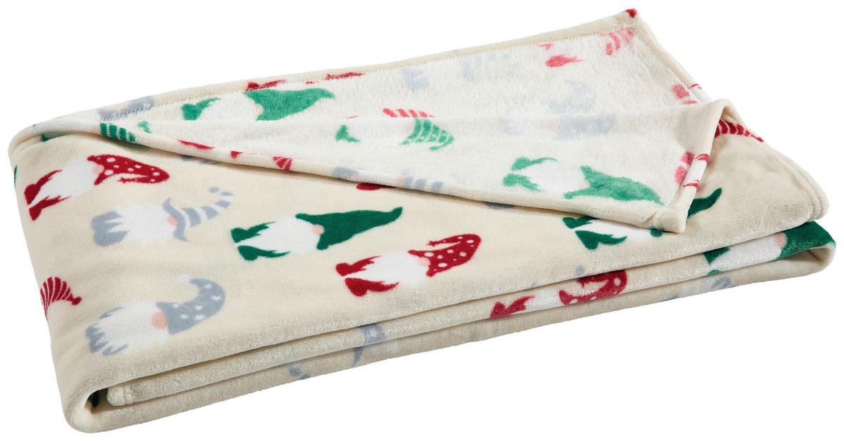 WOHNDECKE ELF 150/200 cm  - Rot/Weiß, Design, Textil (150/200cm) - X-Mas