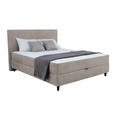 BOXBETT 120/200 cm  in Taupe  - Taupe/Schwarz, KONVENTIONELL, Kunststoff/Textil (120/200cm) - Carryhome