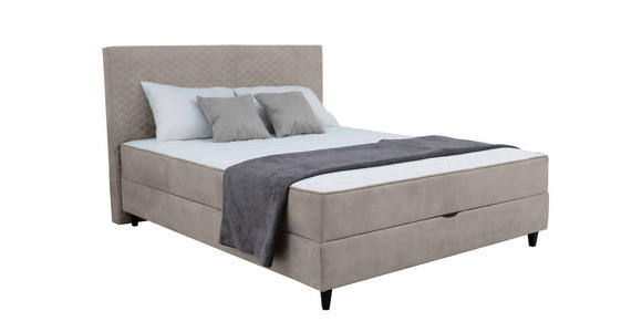 BOXBETT 120/200 cm  in Taupe  - Taupe/Schwarz, KONVENTIONELL, Kunststoff/Textil (120/200cm) - Carryhome