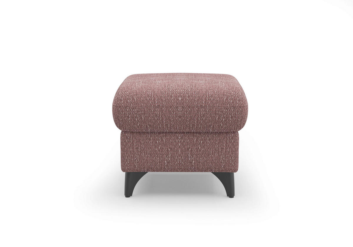 HOCKER in Textil Aubergine  - Aubergine/Schwarz, KONVENTIONELL, Textil/Metall (58/48/58cm) - Sit & More
