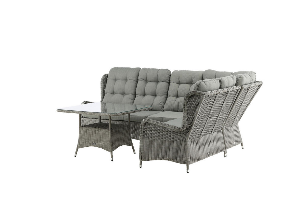 LOUNGEGRUPP  - grå, Klassisk, textil/plast - Gardenson