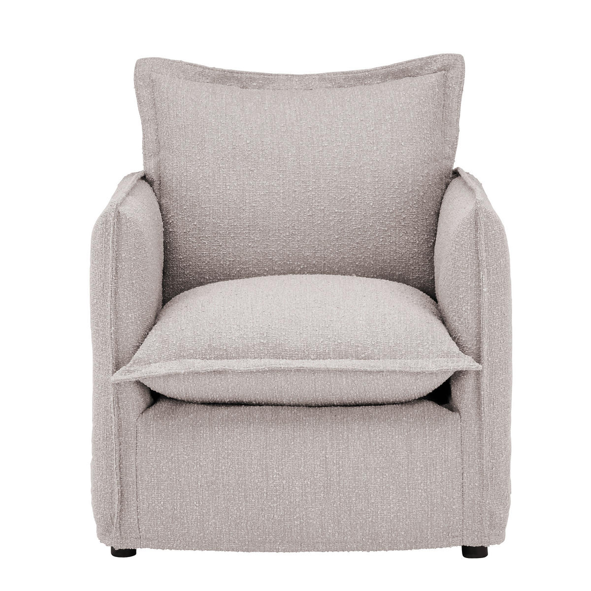 FÅTÖLJ i textil beige  - beige/svart, Trend, metall/textil (120/82/98cm) - Livetastic