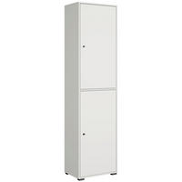 SKOSKÅP  i 50/190/33 cm  - vit/svart, Basics, metall/trämaterial (50/190/33cm) - P & B