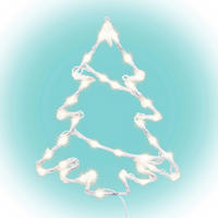 DEKOR KARÁCSONYFA - fehér, Basics, műanyag (33/25/5cm)