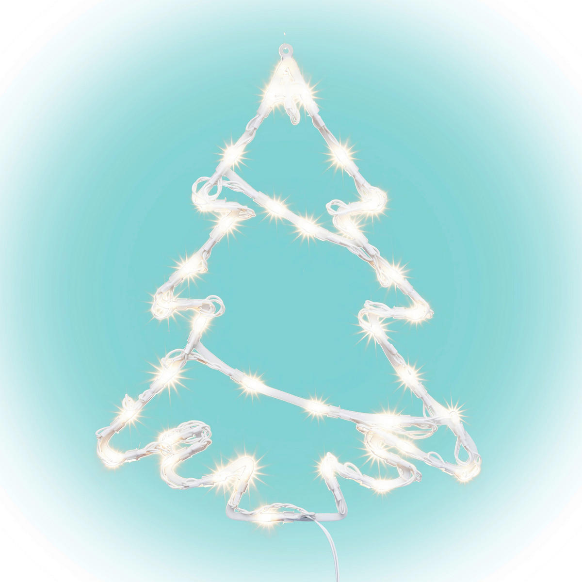 DEKOR KARÁCSONYFA - fehér, Basics, műanyag (33/25/5cm)