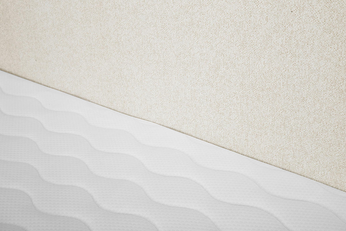 BOXSPRING-ÁGY 160/200 cm  krémszínű  - krémszínű/fekete, Modern, textil (160/200cm) - MID.YOU