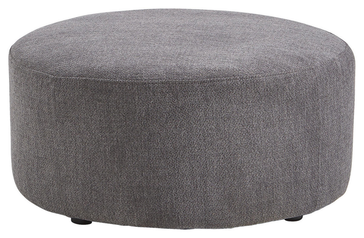 HOCKER in Textil Dunkelgrau  - Dunkelgrau/Schwarz, Design, Kunststoff/Textil (38/75/38cm) - MID.YOU