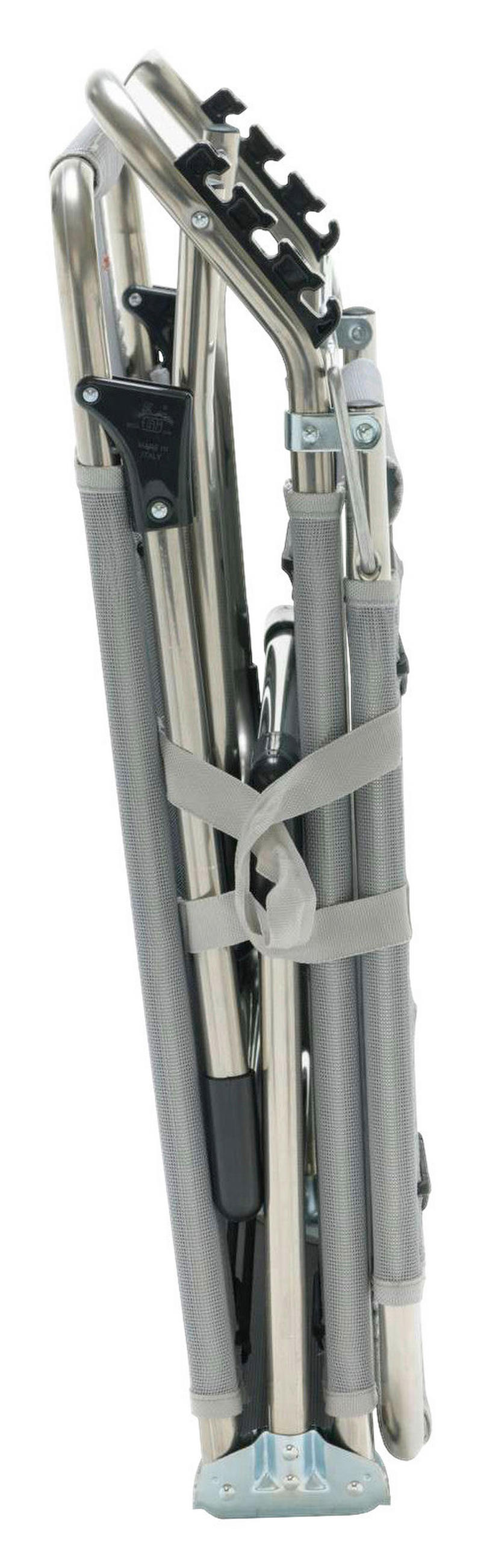 DREIBEINLIEGE 58/42/190 cm  - Alufarben/Grau, Design, Textil/Metall (58/42/190cm) - FIAM