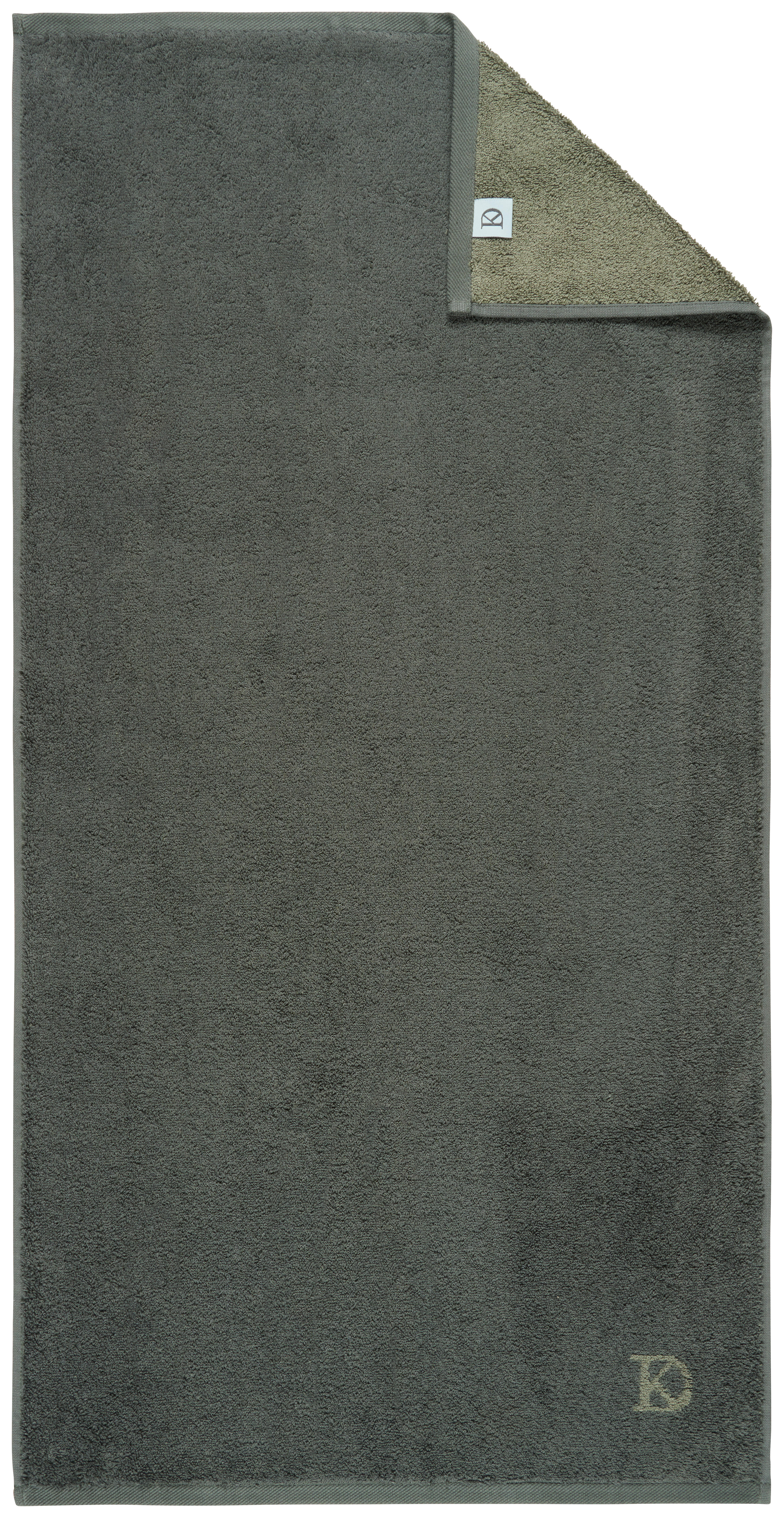DUSCHTUCH BASIC 70/140 cm  - Dunkelgrün/Grau, Design, Textil (70/140cm) - Dieter Knoll