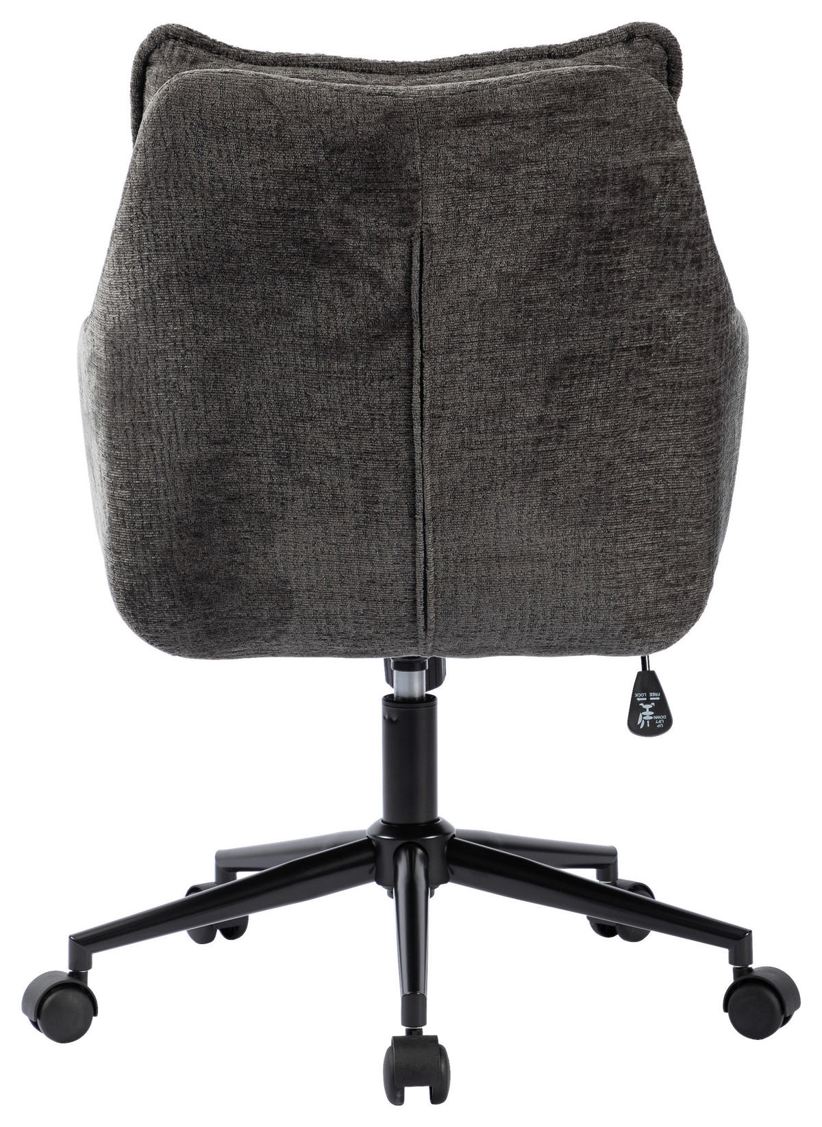 DREHSTUHL Webstoff Grau, Schwarz  - Schwarz/Grau, Modern, Kunststoff/Textil (58/85-93/58cm) - MID.YOU