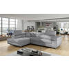 ECKSOFA in Textilgeflecht Grau  203/272 cm  - Chromfarben/Grau, Design, Textil/Metall (203/272cm) - MID.YOU