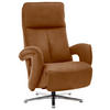 RELAXSESSEL Mikrofaser Kopfteilverstellung    - Chromfarben/Currygelb, Design, Textil/Metall (77/110/87cm) - Valdera