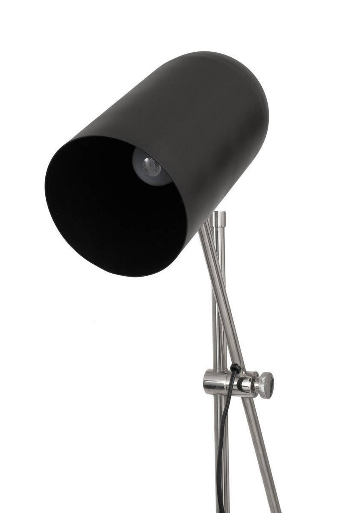 STEHLEUCHTE - Silberfarben/Schwarz, Trend, Kunststoff/Stein (58/138/18cm) - Kayoom