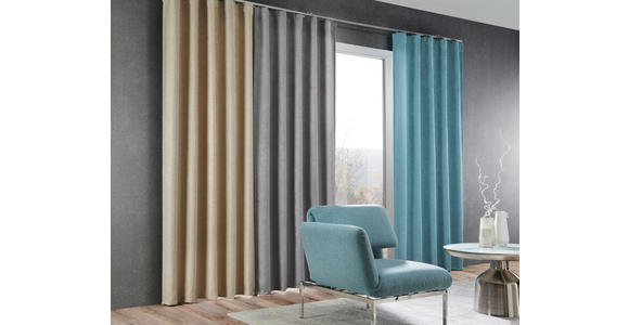 FERTIGVORHANG Verdunkelung - Grau, KONVENTIONELL, Textil (135/245cm) - Esposa