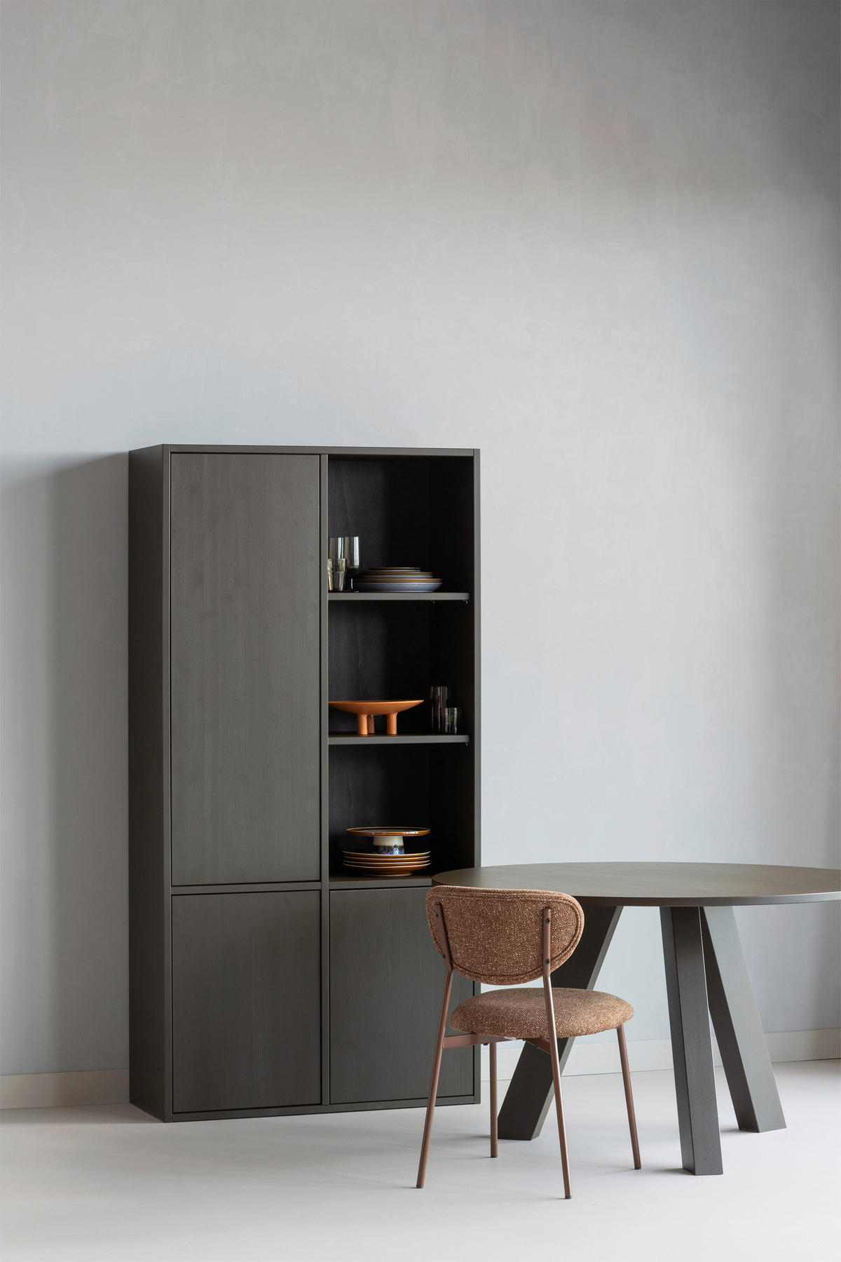ESSTISCH 129/129/75 cm Echtholz  Holz rund Braun  - Braun, MODERN, Holz (129/129/75cm) - Livetastic