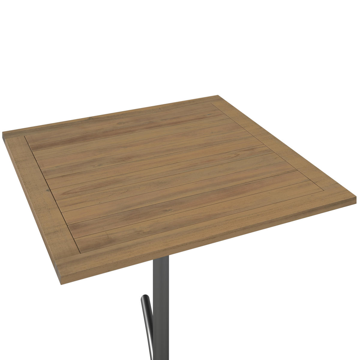 MIZA ZA BALKON les, kovina siva, barve akacije  - siva/barve akacije, Konvencionalno, kovina/les (80/80/74cm) - Ambia Garden