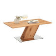 COUCHTISCH in Holz, Metall 115/65/45 cm  - Edelstahlfarben/Buchefarben, Natur, Holz/Metall (115/65/45cm) - Valnatura
