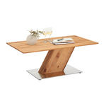 COUCHTISCH in Holz, Metall 115/65/45 cm  - Edelstahlfarben/Buchefarben, Natur, Holz/Metall (115/65/45cm) - Valnatura