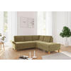 ECKSOFA ROCHELLE E Olivgrün Flachgewebe  - Eichefarben/Olivgrün, KONVENTIONELL, Holz/Textil (240/216cm) - Sit & More