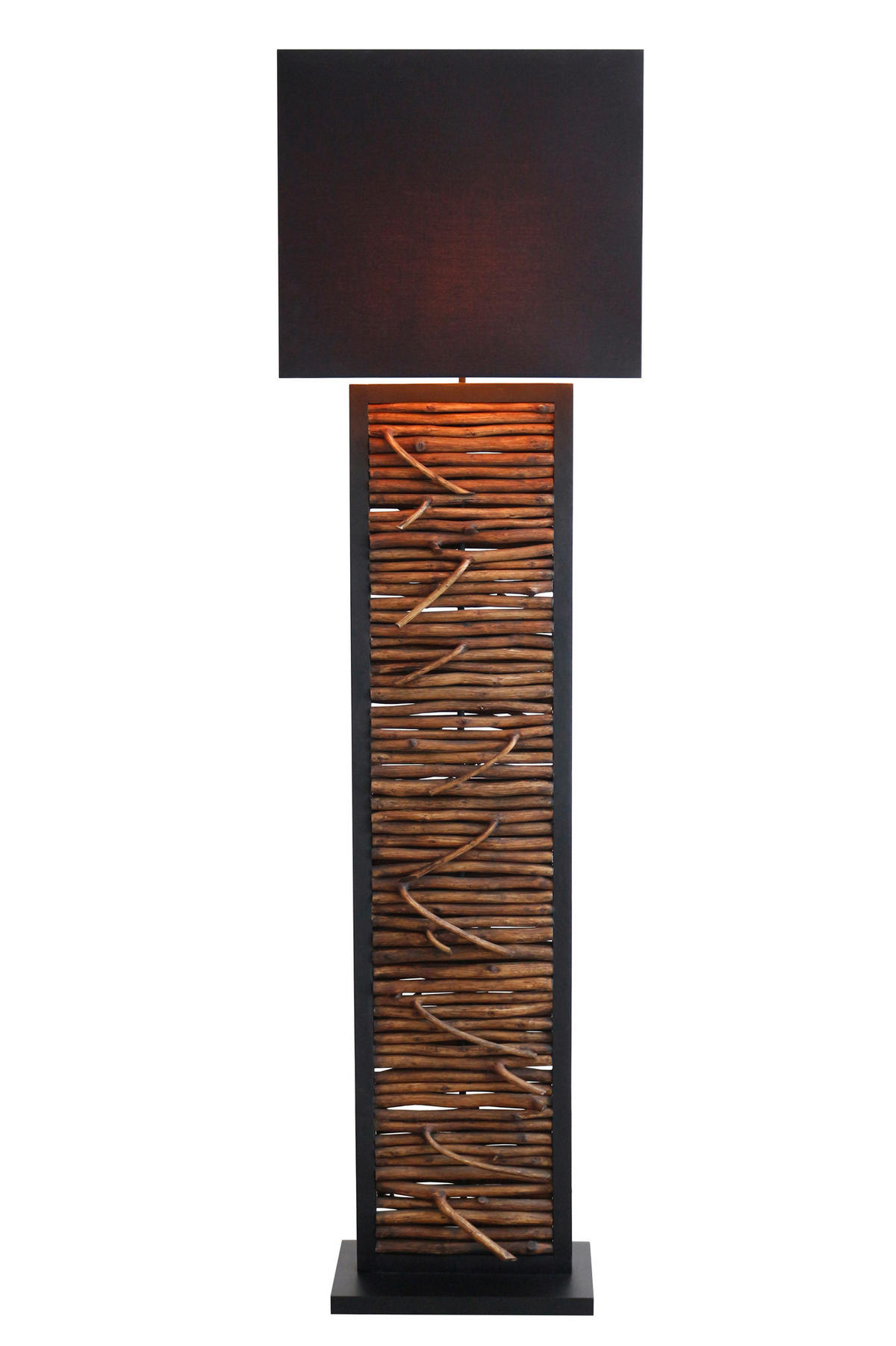 STEHLEUCHTE  35/163/20 cm   - Goldfarben/Schwarz, Design, Holz/Textil (35/163/20cm) - P & B