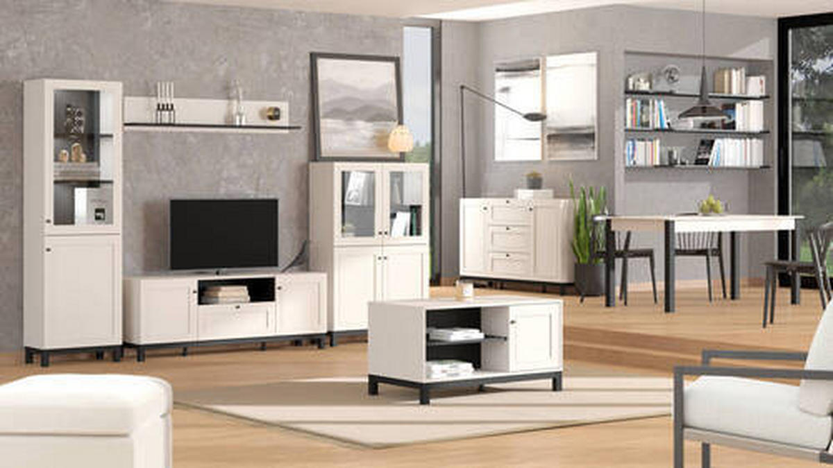 KOMÓD 154/89/42 cm  - kasmír, Basics, faalapú anyag (154/89/42cm) - Ti'me