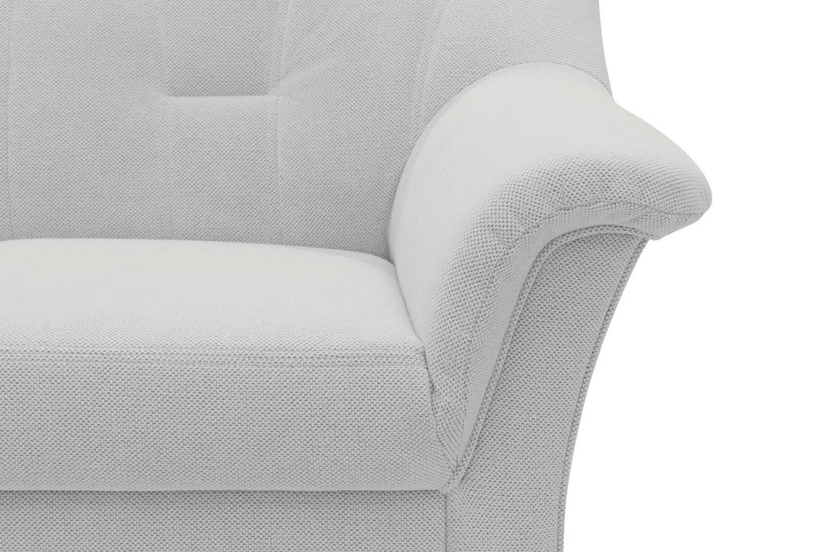 ECKSCHLAFSOFA  FLORES FK Silberfarben Mikrofaser  - Silberfarben/Schwarz, KONVENTIONELL, Kunststoff/Textil (142/231cm) - MID.YOU