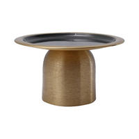 TORTENPLATTE - Dunkelgrün/Goldfarben, Trend, Metall (24,5/14cm) - Kayoom