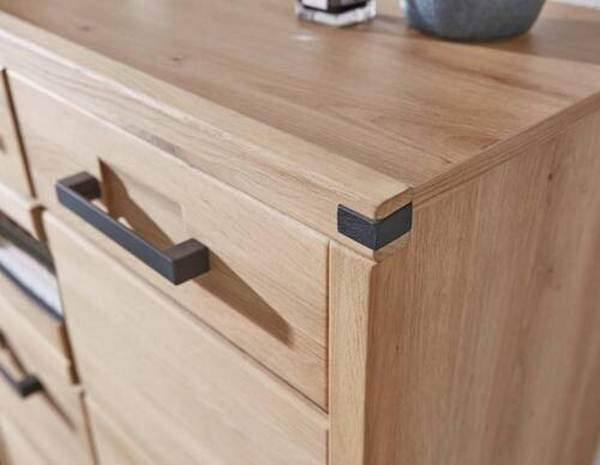 GARDEROBE 5-teilig  in 268/204/41 cm  - Wildeiche/Graphitfarben, Natur, Holz/Holzwerkstoff (268/204/41cm) - Linea Natura