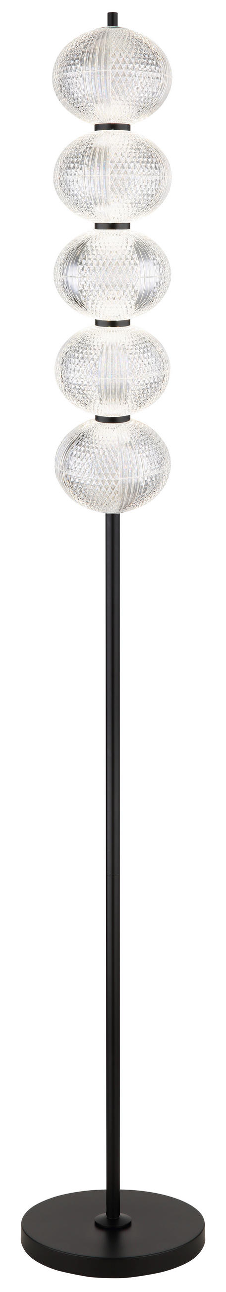 LED-STEHLEUCHTE - Klar/Schwarz, Konventionell, Kunststoff/Metall (25/160cm) - Globo