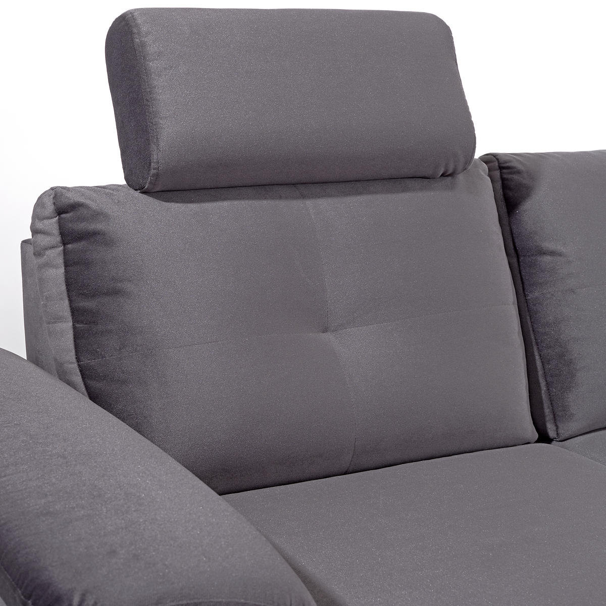 WOHNLANDSCHAFT in Velours Dunkelgrau  - Weiss/Dunkelgrau, Konventionell, Kunststoff/Textil (168/325/184cm) - Livetastic