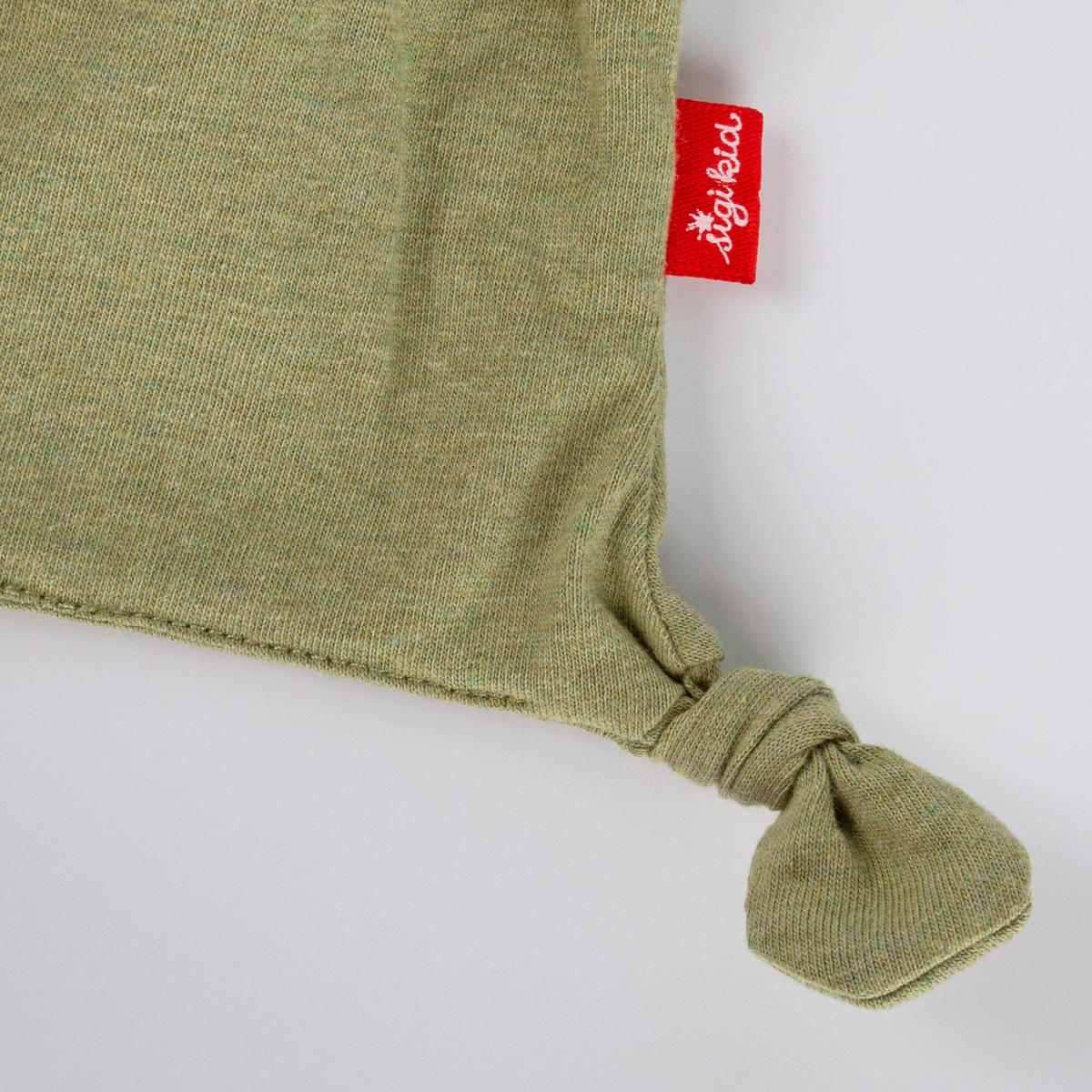 SCHMUSETUCH - Weiß/Olivgrün, Basics, Textil (18/14/8cm) - Sigikid