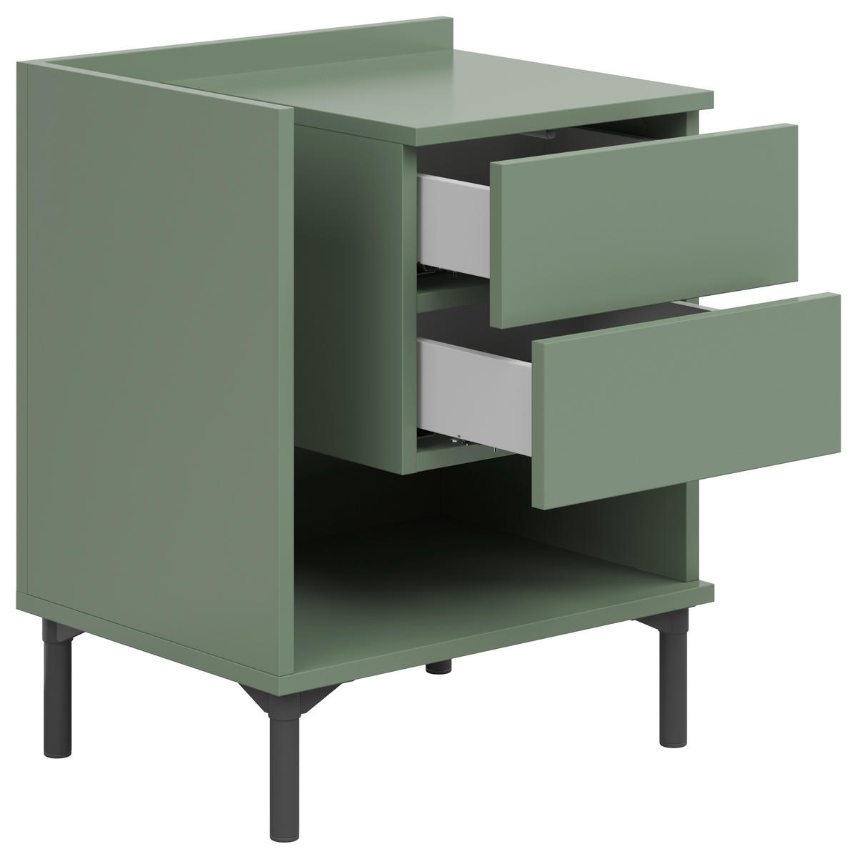 NACHTKÄSTCHEN 50/62/38 cm  in Salbeigrün  - Salbeigrün/Graphitfarben, Design, Holzwerkstoff/Kunststoff (50/62/38cm) - Lomoco