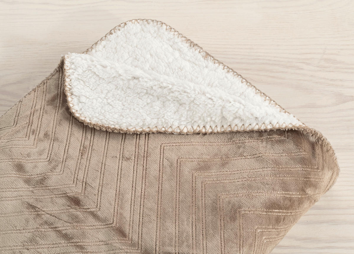 PLÄD 130/170 cm  - beige, Basics, textil (130/170cm)