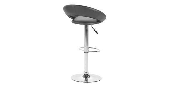 BARHOCKER Schwarz, Chromfarben Chrom-Nickel-Molybdän Stahl Stoffauswahl - Chromfarben/Schwarz, Design, Kunststoff/Metall (56/82-103/50cm) - Carryhome