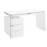 COMPUTERTISCH Weiß - Weiß, Design, Glas/Holzwerkstoff (132/75/60cm)