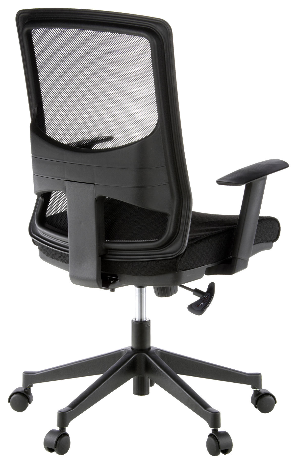 OTOČNÁ ŽIDLE, síťovina, plochá tkanina, černá - černá, Moderní, textil/plast (57/113/44cm) - MID.YOU