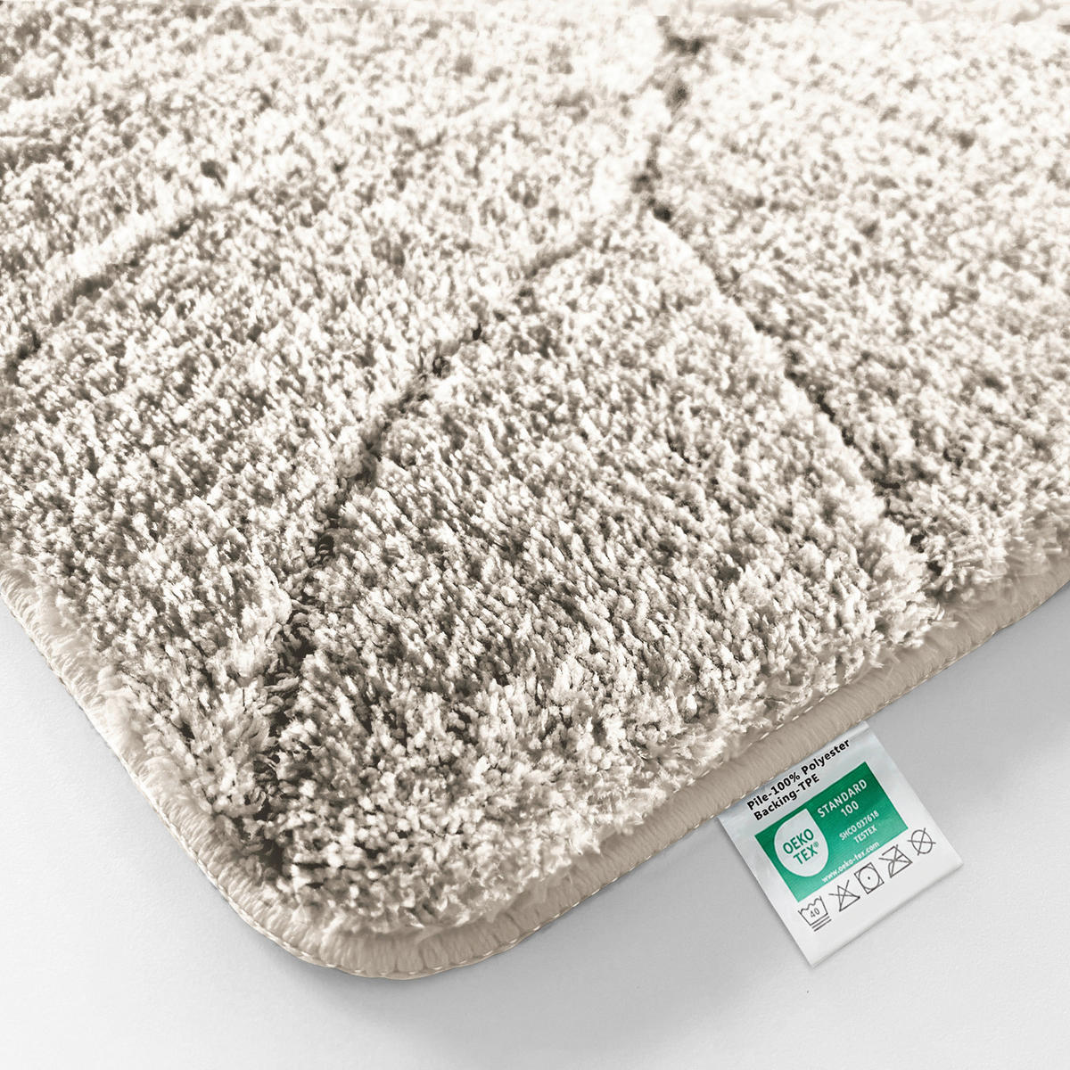 BADEMATTE Maris Elfenbein 40/60 cm  - Elfenbein, Basics, Kunststoff/Textil (40/60cm) - Floordirekt