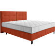 BOXSPRINGBETT 200/220 cm  in Orange  - Schwarz/Orange, KONVENTIONELL, Textil/Metall (200/220cm) - Esposa