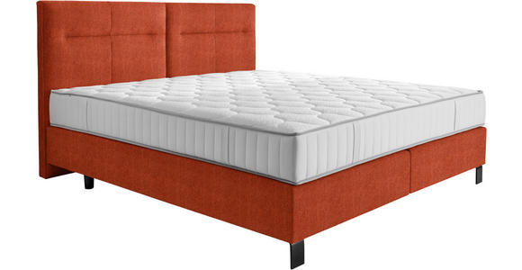 BOXSPRINGBETT 200/220 cm  in Orange  - Schwarz/Orange, KONVENTIONELL, Textil/Metall (200/220cm) - Esposa