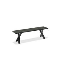GARTENBANK 160/46/40 cm  in Graphitfarben  - Anthrazit/Graphitfarben, Design, Kunststoff/Metall (160/46/40cm)