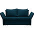 SCHLAFSOFA in Textil Petrol - Chromfarben/Petrol, KONVENTIONELL, Textil/Metall (213/88/91cm) - Novel SCHLAFSOFA in Textil Petrol - Chromfarben/Petrol, KONVENTIONELL, Textil/Metall (213/88/91cm) - Novel